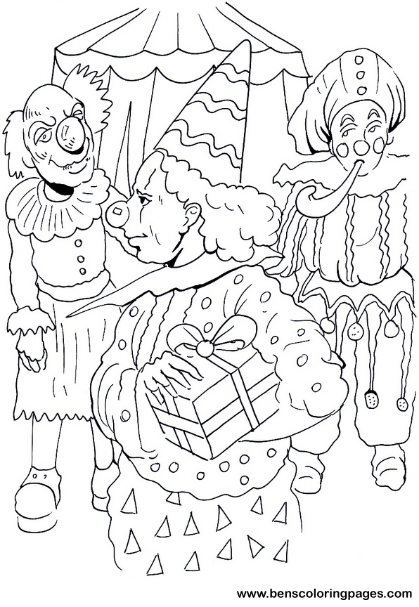 circus coloring sheet for kids