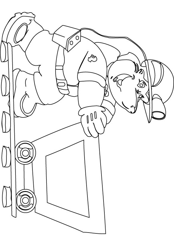 coal miner coloring picture for free