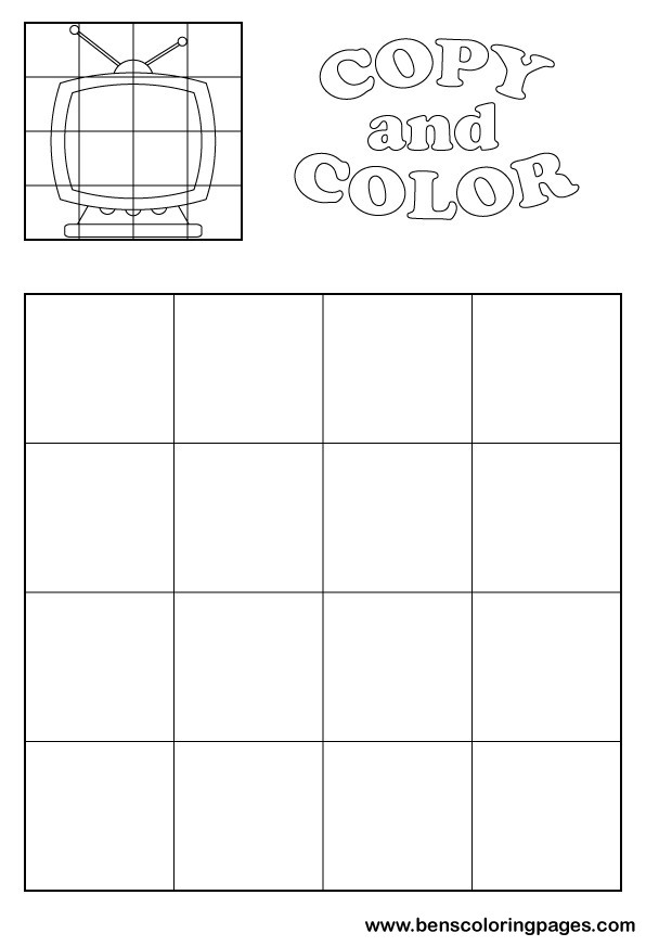 television coloring pictures