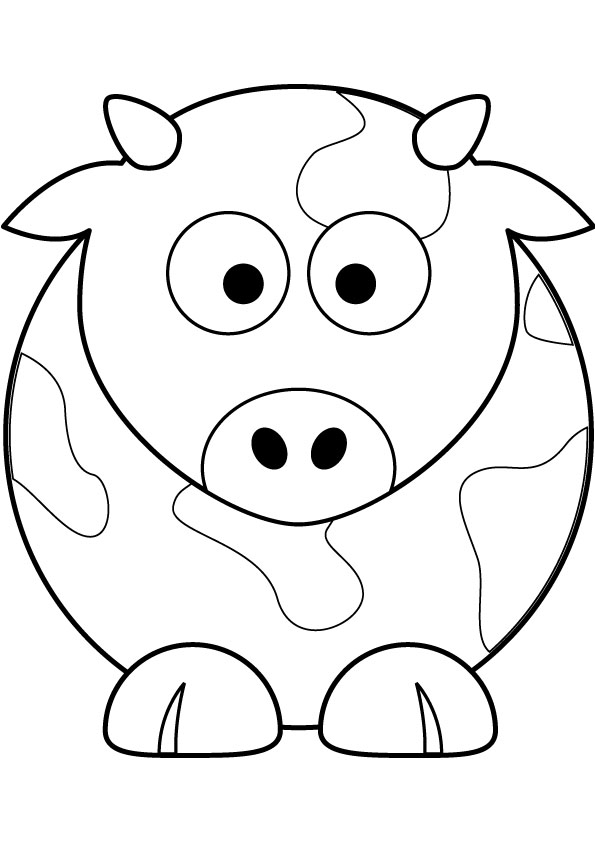 cow coloring picture for free