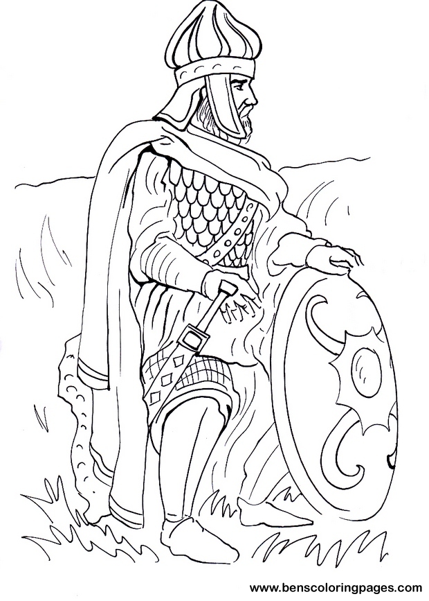Dacian warrior coloring page for free
