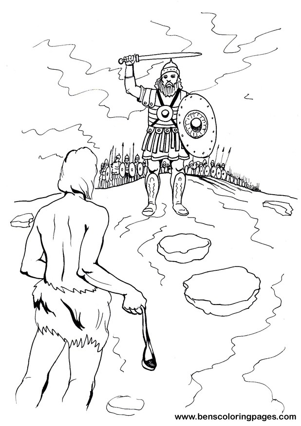 printable david and goliath bible picture
