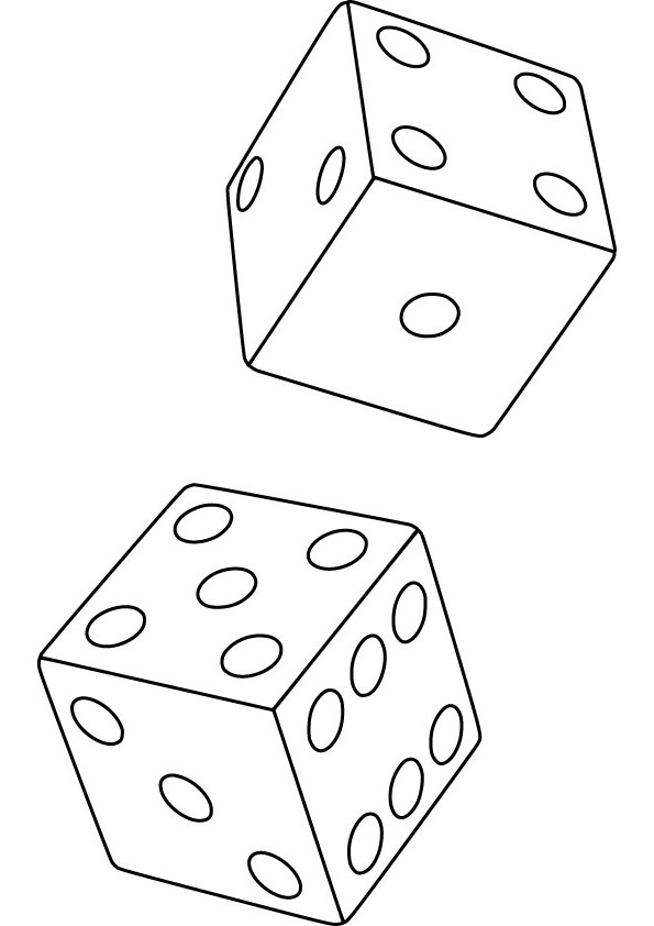 die coloring picture for free