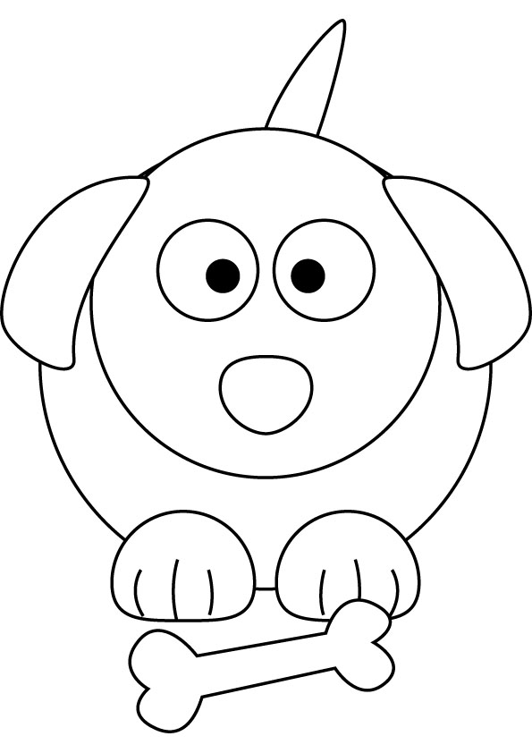 little puppy coloring picture for free