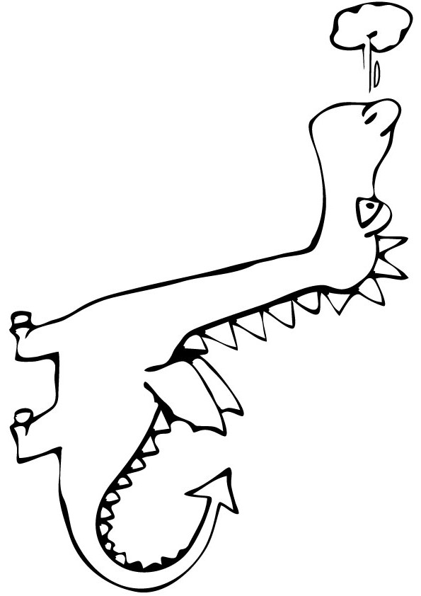 Dragon coloring picture for free