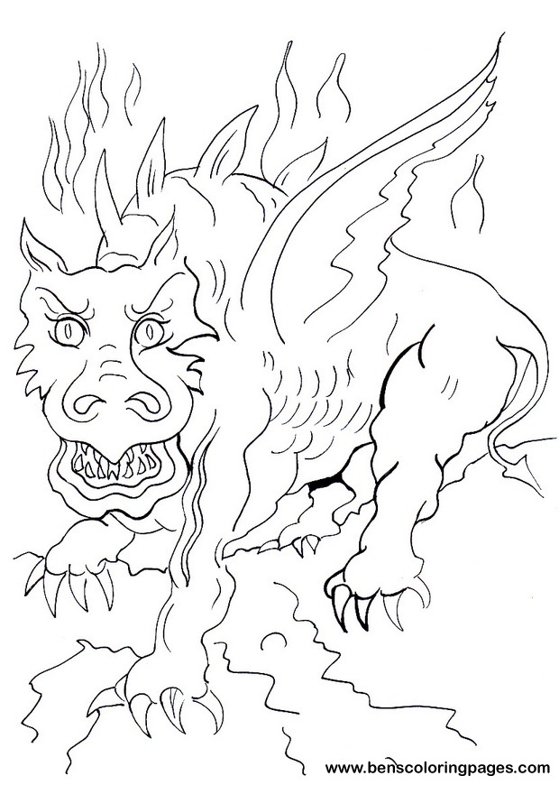 dragon coloring sheet