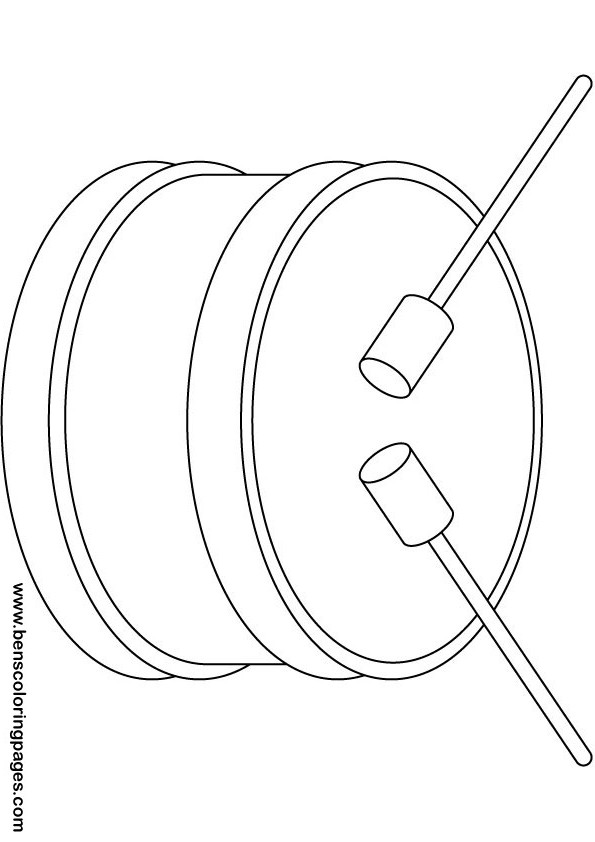 Drums coloring picture print