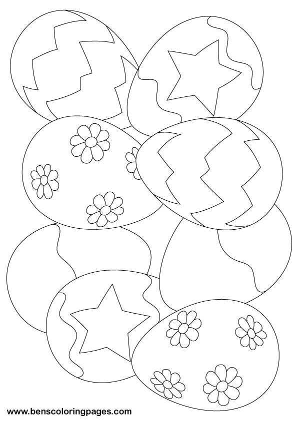 download free easter egg drawing page