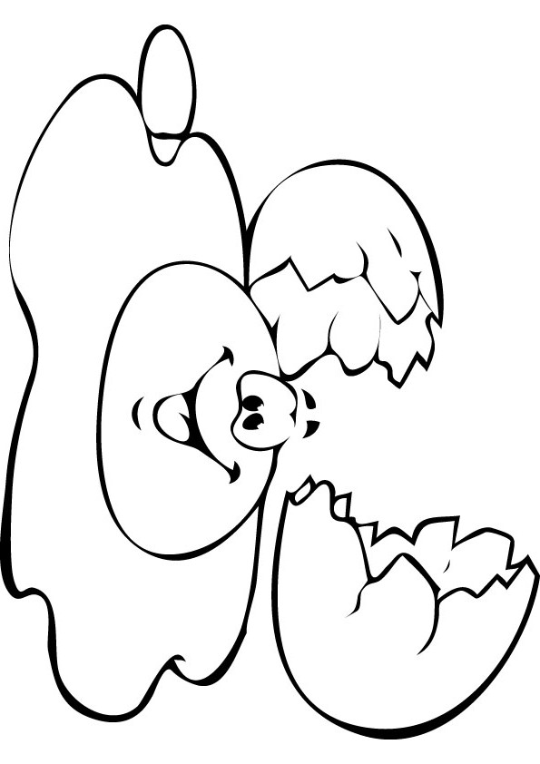 download free funny egg drawing page