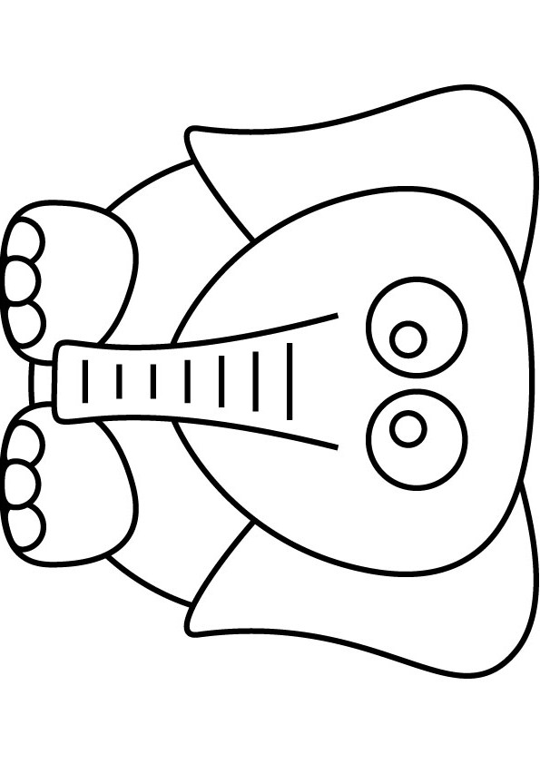 download free elephant drawing page