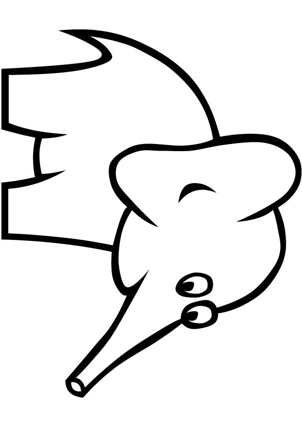 download free baby elephant drawing page