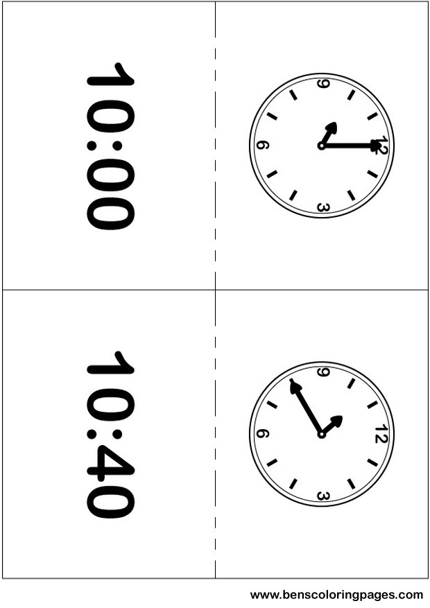 clock flashcards
