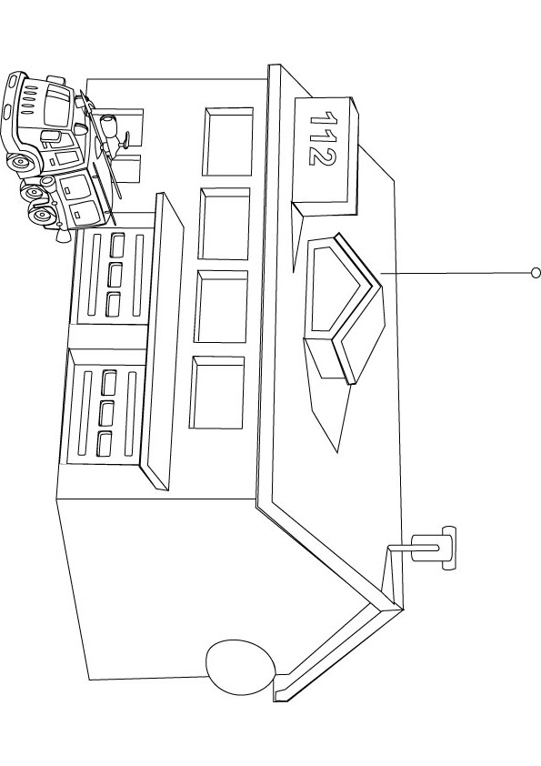 download free fire station drawing page
