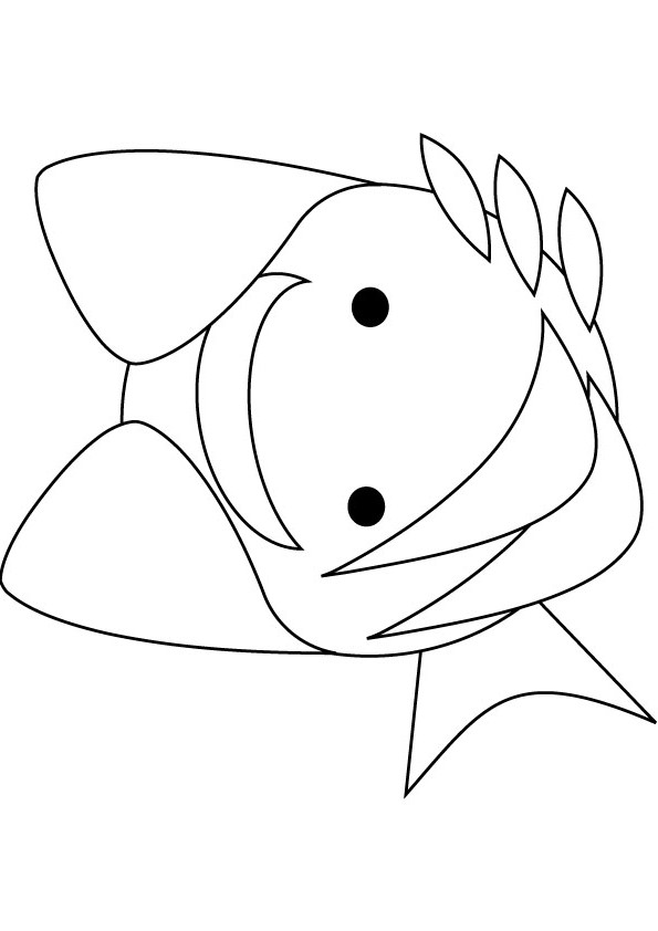 download free little fish drawing page
