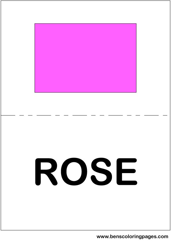 Pink color flashcard in French