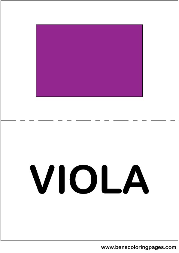 Purple color flashcard in Italian
