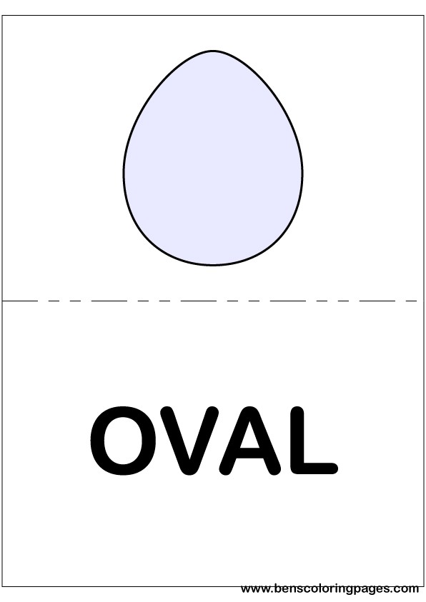Oval flashcard in English