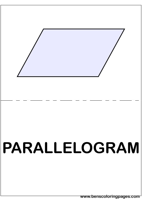 Parallelogram flashcard in English