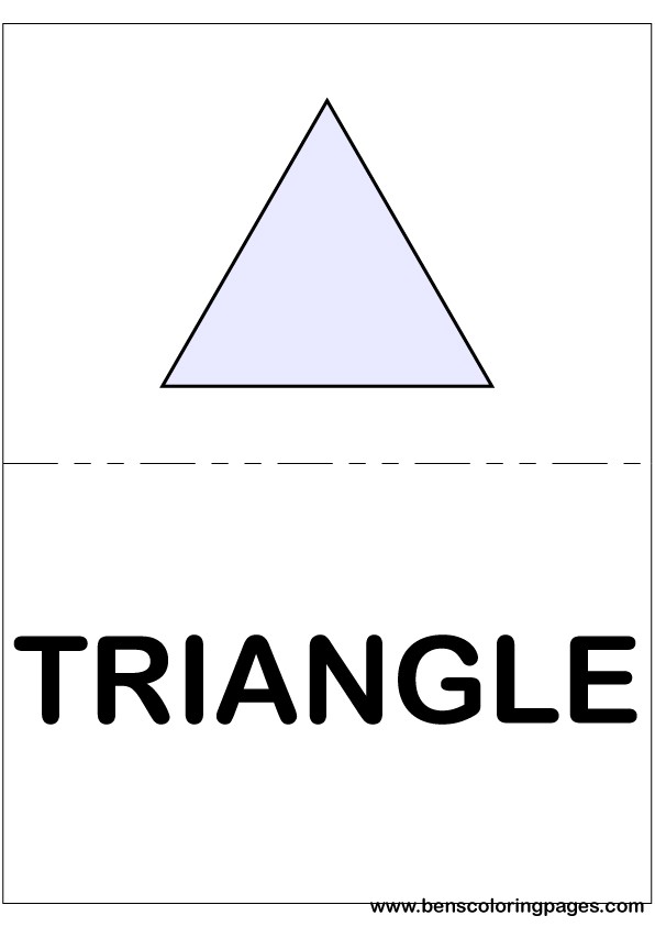 Triangle flashcard in English