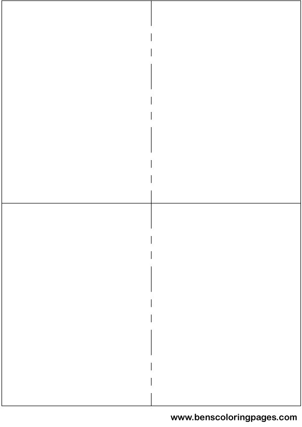 Printable medium flashcard template