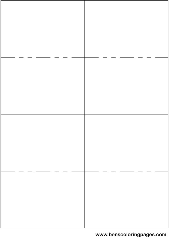 Printable small flashcard template