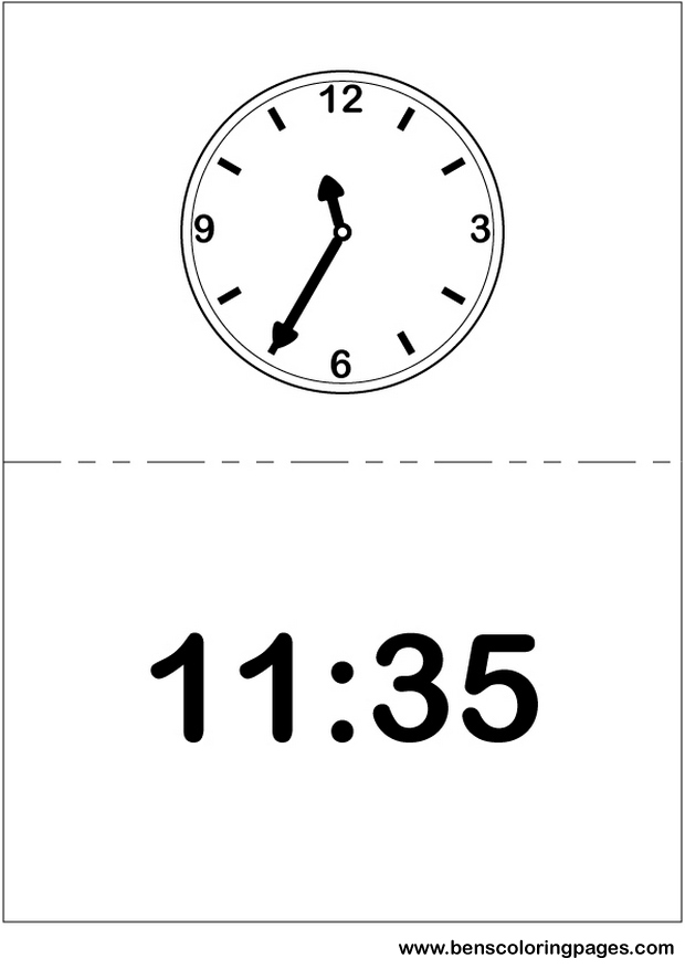 print time flashcard