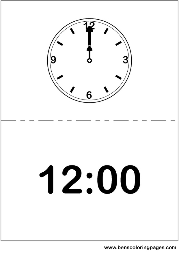 flashcards the clock