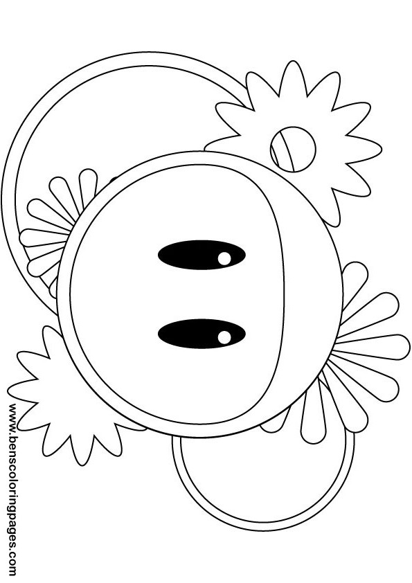 Flower bot coloring picture print