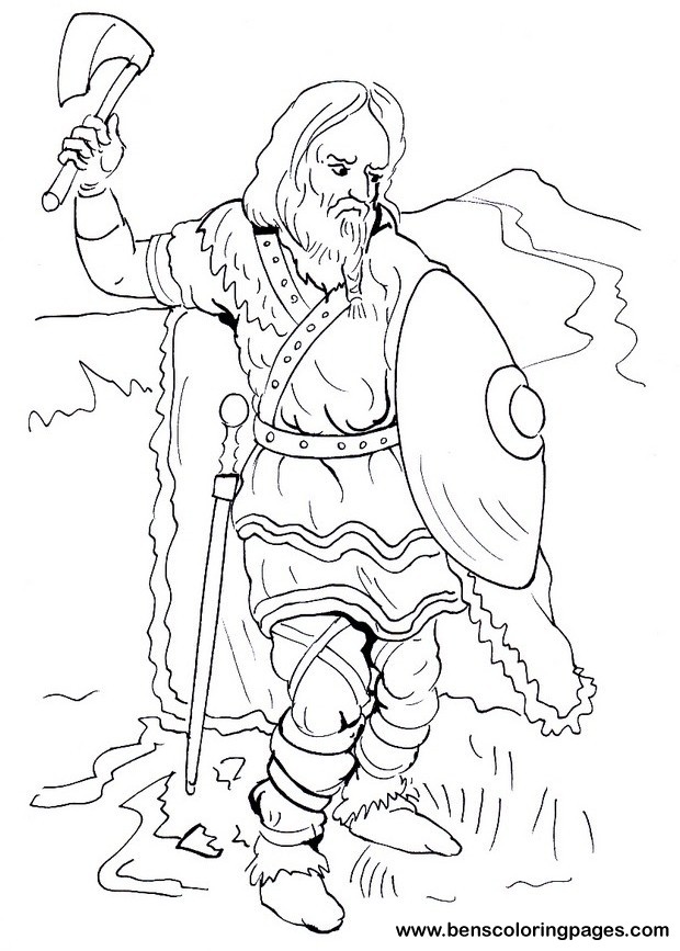 Frank warrior coloring page for free