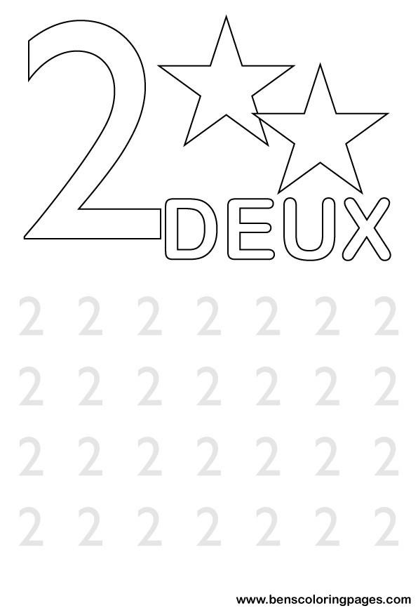 number two writing in french