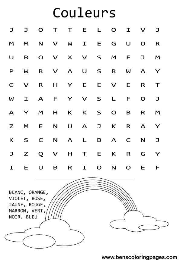 french  word search