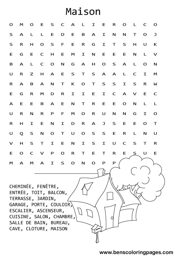 the house word search