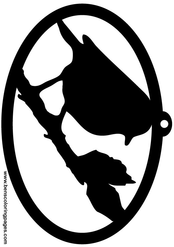 Click to print this fretwork pattern of a Robin