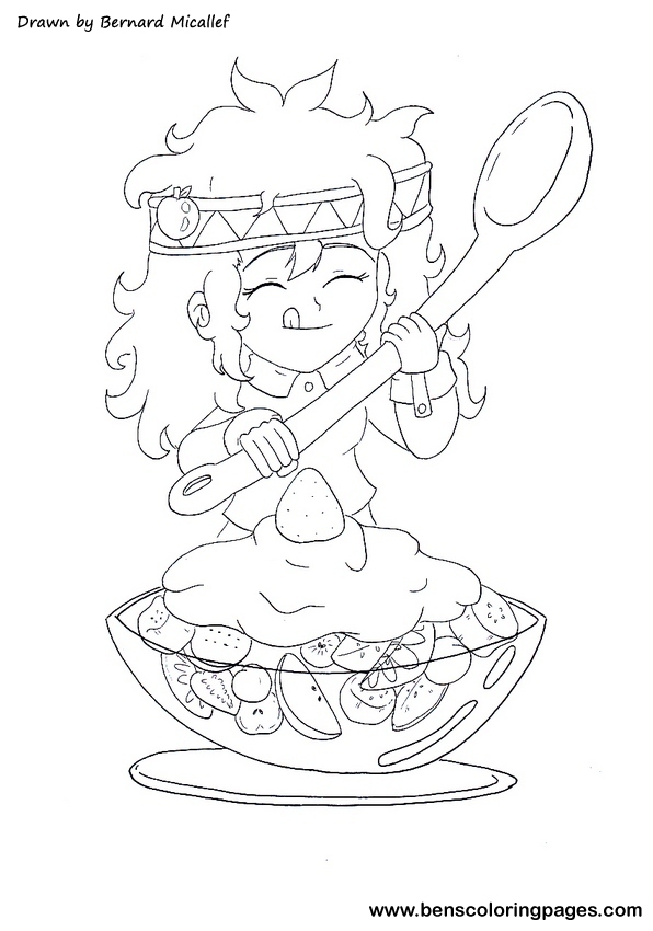 fruit salad coloring pages