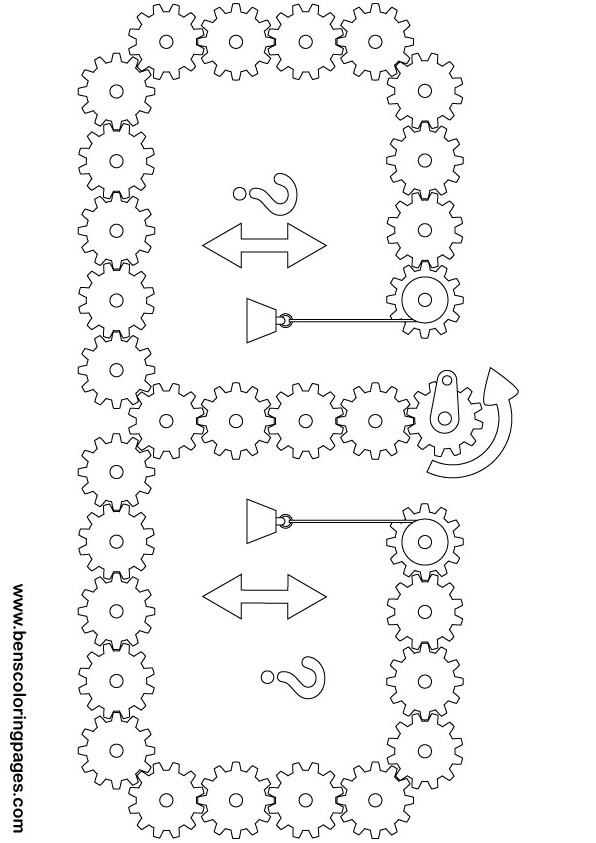 Printable gear trains and pulleys exercise