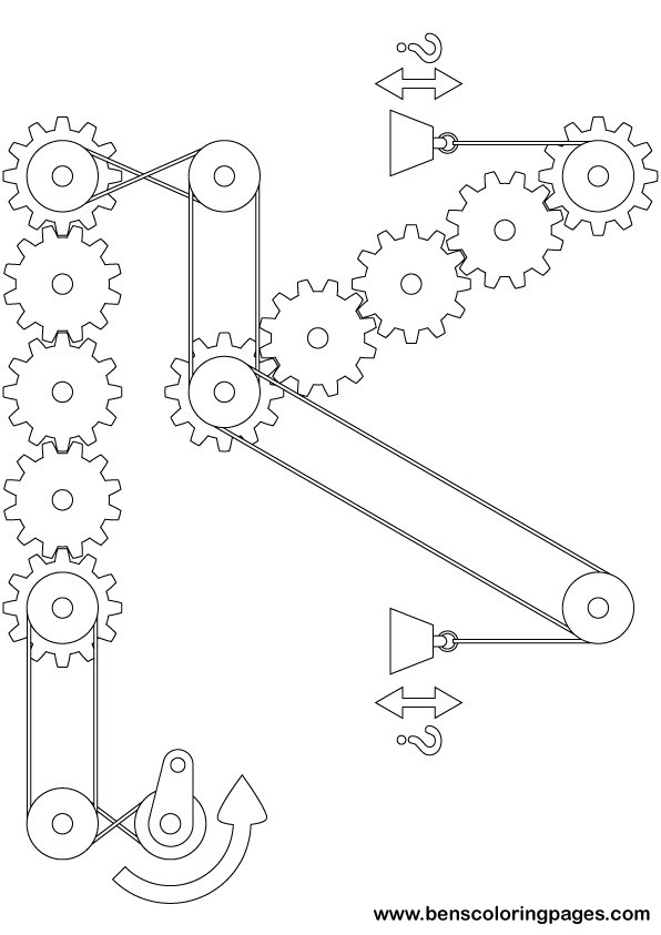 Printable Goldberg complex gears and pulleys exercise