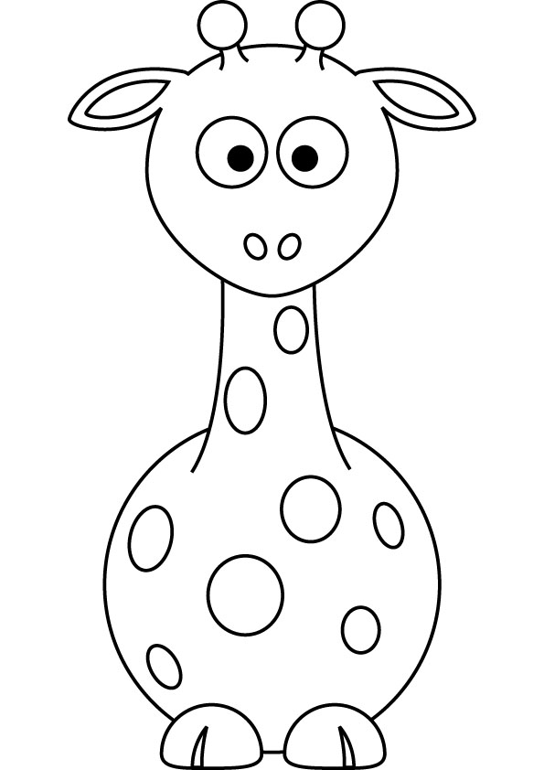 download free baby giraffe drawing page