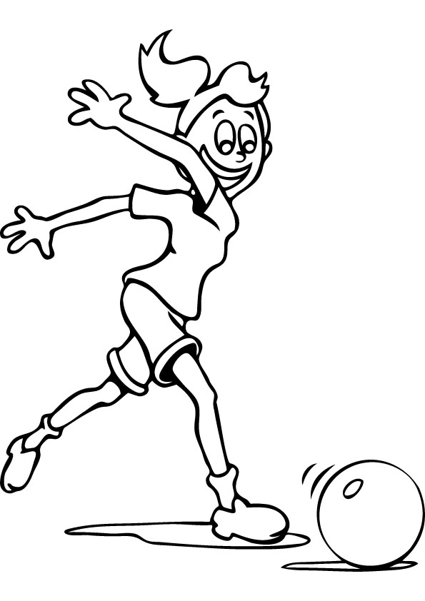 download free playing girl drawing page