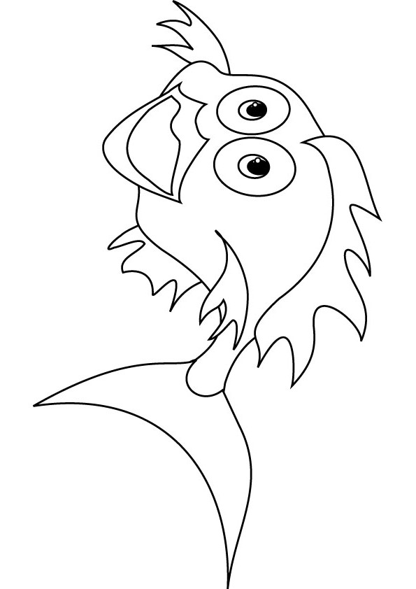download free goldfish drawing page