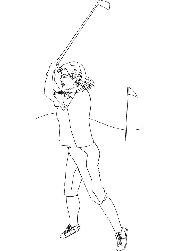 download free golf man drawing page