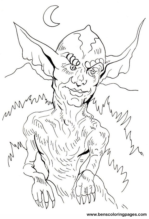 gremlin free coloring sheet