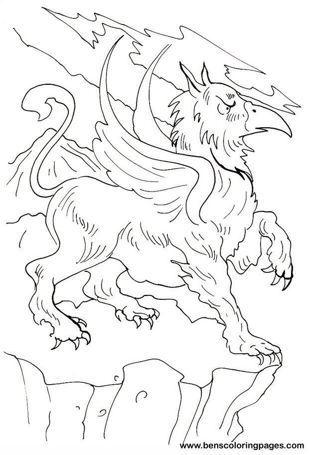 griffin free coloring sheet