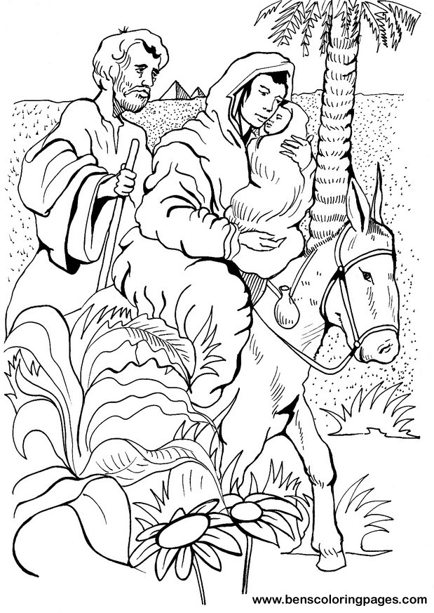 bible holy family coloring page