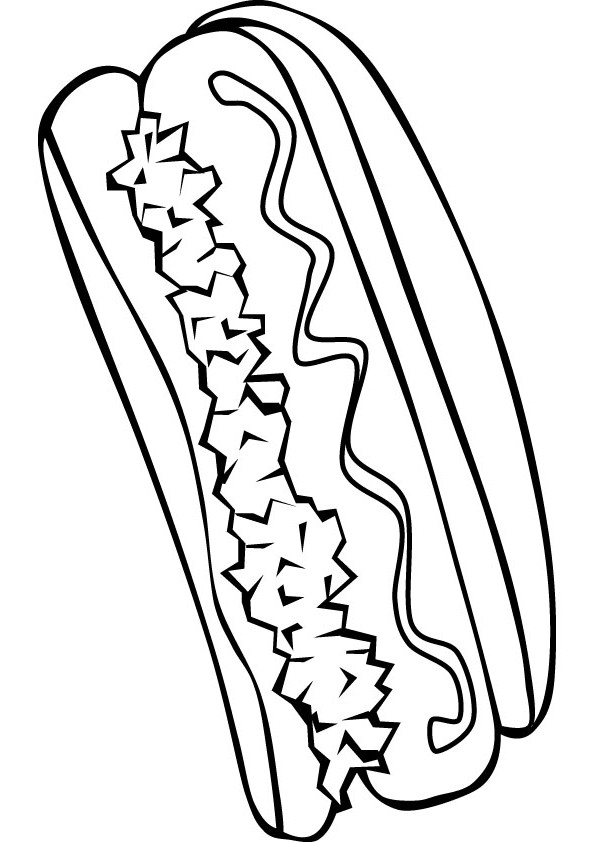 download free hotdog drawing