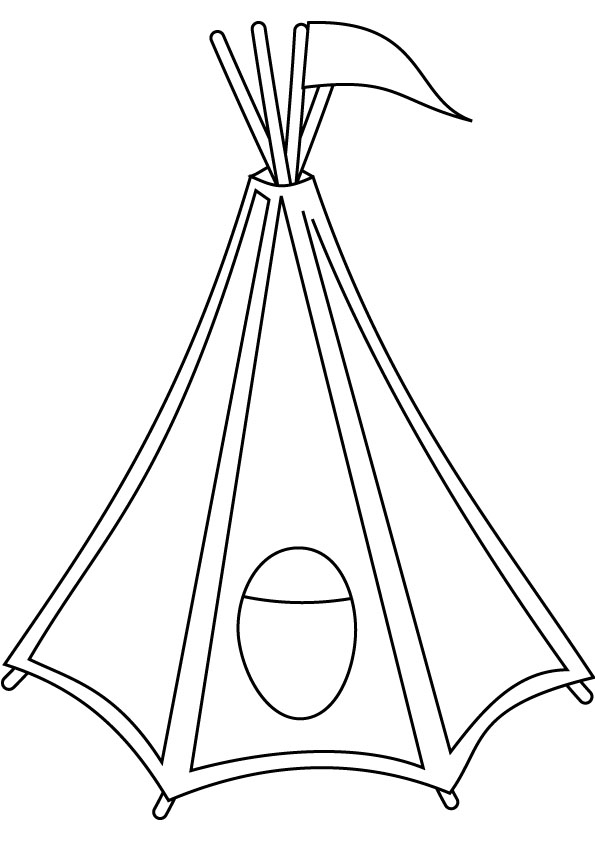 download free indian tent drawing
