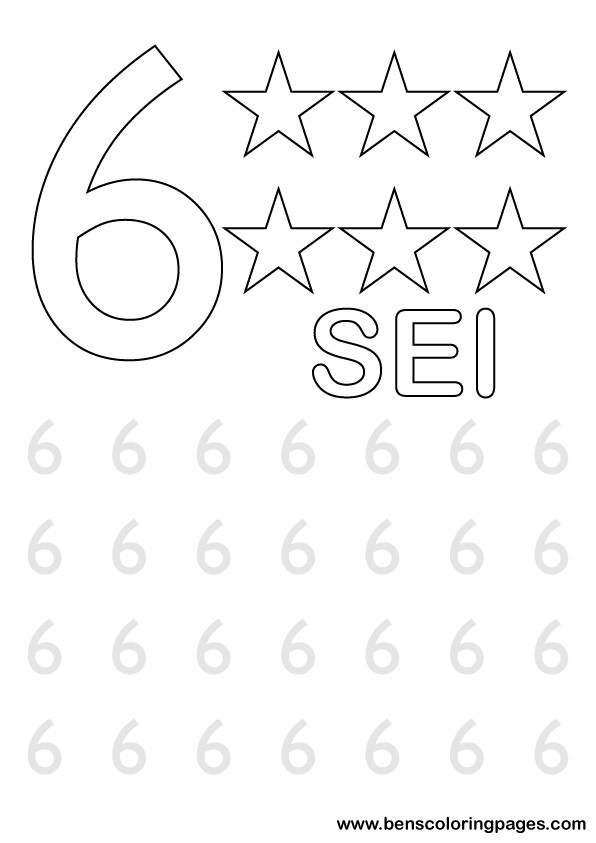 Click to print number six activity sheet