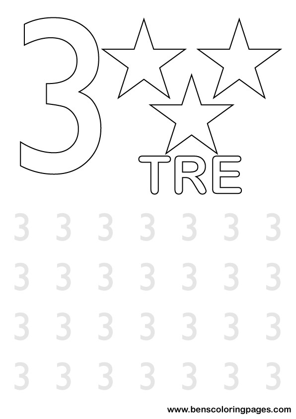 Click to print number three activity sheet