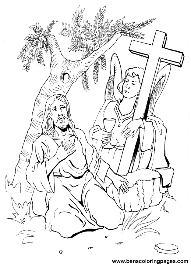 jesus praying coloring page