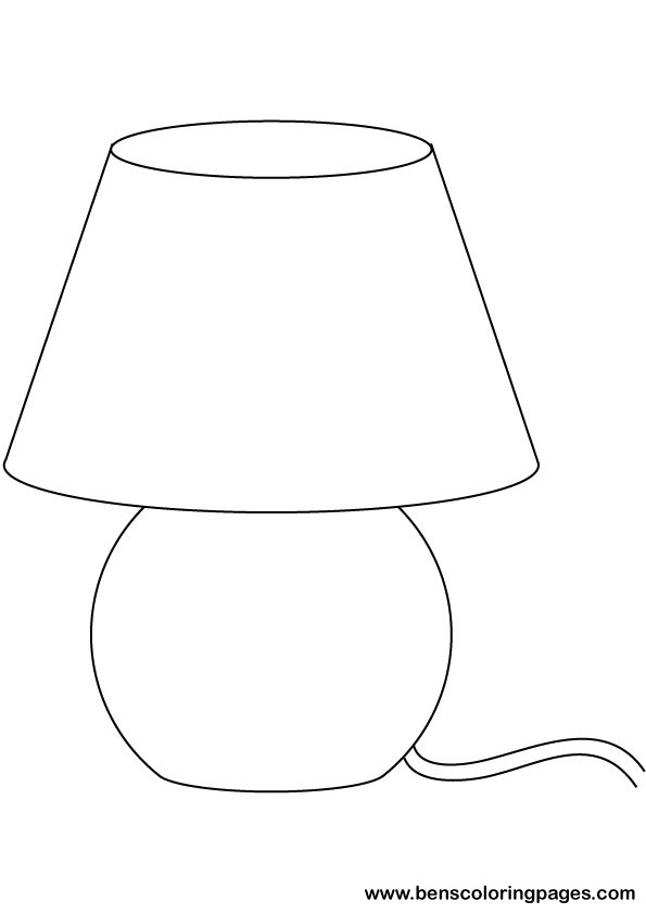 lamp shade coloring picture print