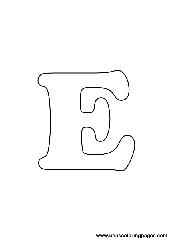 download letter E drawing